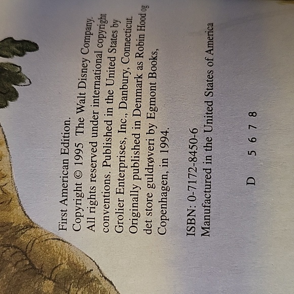 Lot of 5 Vintage 1990’s Disney Hardcover Books; Grolier Book Club Edition - Picture 15 of 16